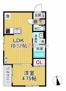 BRAVE BASE江戸屋敷【201号室】の間取り