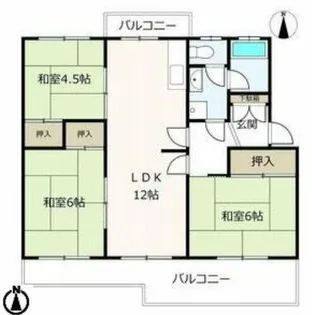 新多聞第3住宅211号棟【204号室】の間取り