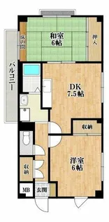 エスポワール【7階】の間取り