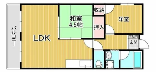 パークテラス北花田【4階】の間取り