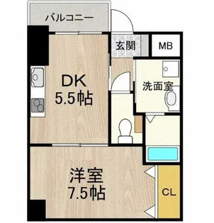 フロンティアタワー九条Ⅲ【11階】の間取り