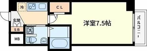 ラシーヌ天王寺町南【8階】の間取り