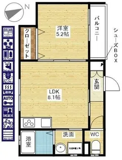 クリエオーレ福町Ⅱ【3階】の間取り