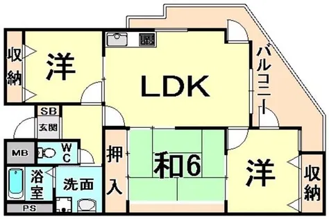 イーリス武庫之荘【5階】の間取り