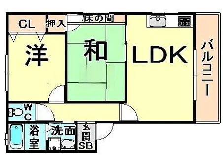 カーサ水堂【2階】の間取り