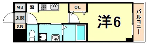 CITYLIFE夙川【2階】の間取り