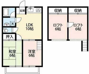 コーポラスノベルティC棟【2階】の間取り
