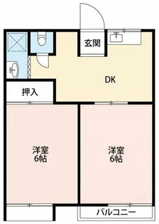 やなぎハイツ【204号室】の間取り