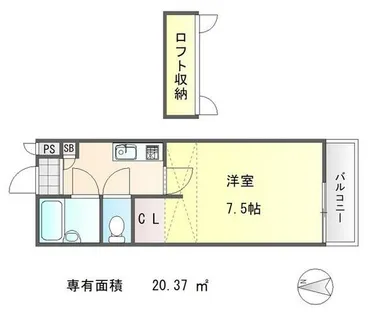 サンダ館Ⅱ【2階】の間取り