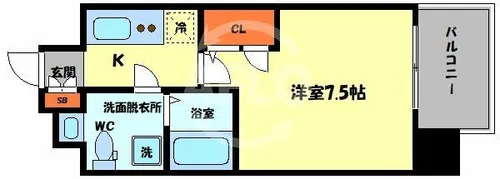 T’sSQUARE大阪城【6階】の間取り