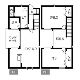 福岡県福岡市西区横浜1丁目【一戸建】の間取り