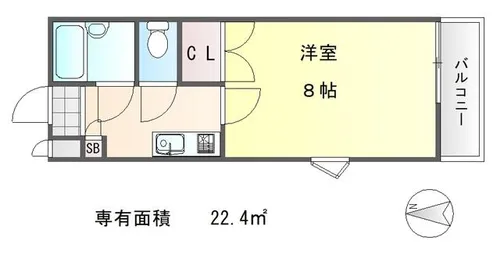 サンダ館Ⅱ【1階】の間取り