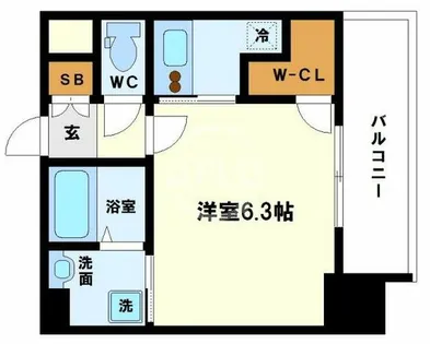 エスリード阿波座レジデンス【3階】の間取り