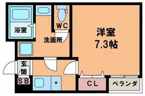 シエテ生野東【2階】の間取り
