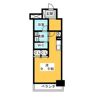 ヒヴィ・カーサ名駅西【11階】の間取り