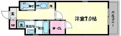 ビガーポリス405同心Ⅲ【9階】の間取り