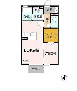 レセンテ豊田【103号室】の間取り