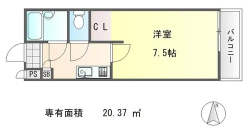 サンダ館Ⅱ【1階】の間取り