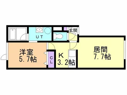ラフィーネ東町2【201号室】の間取り