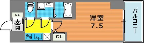 ソルテラスKOBE【304号室】の間取り