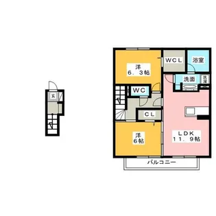 カーサⅡ【2階】の間取り