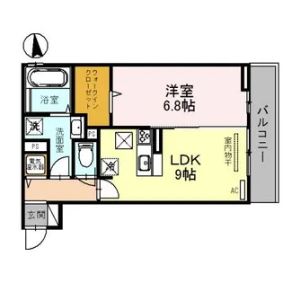 アダージョ富田【1階】の間取り