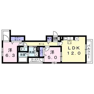 パル茨木【3階】の間取り