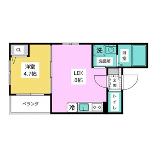excia鶴里【301号室】の間取り