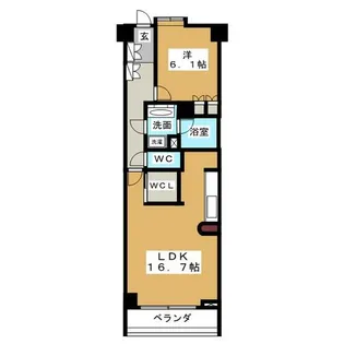 シティハウス伏見駅前【10階】の間取り