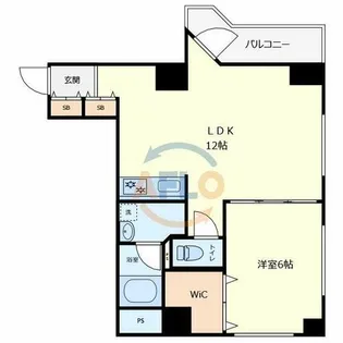 フタバハイツ上本町【4階】の間取り