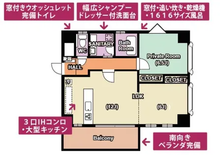 ヴィラ エンゲルストロイメ【2階】の間取り