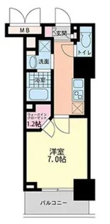 ハビテ靱センターコート【4階】の間取り