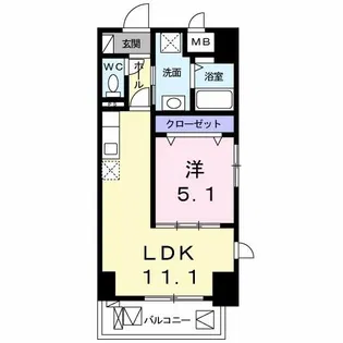 クラシェス新長田【11階】の間取り