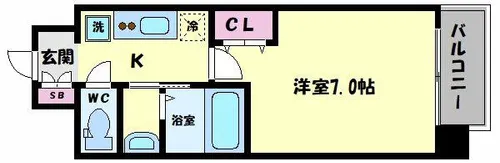 TOYOTOMISTAYPremium阿倍野天王寺【5階】の間取り