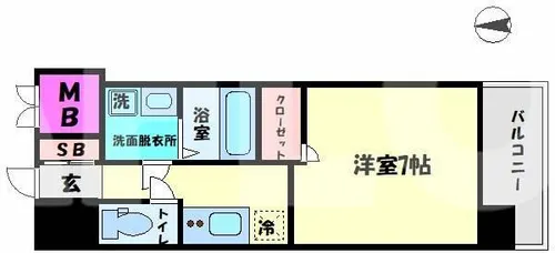 1Kの間取り画像