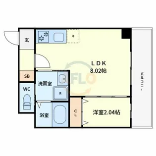TERRA HIRANOHONMACHI【304号室】の間取り