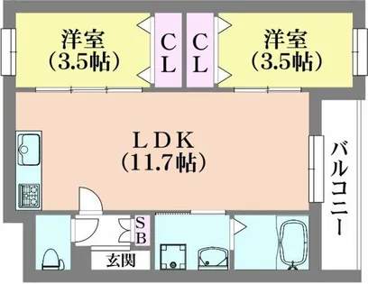 TIO SERENO【2階】の間取り