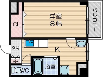 イーズ南春日丘【416号室】の間取り