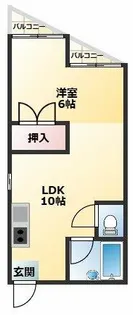ヴィラオリエント【4階】の間取り