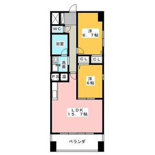 MAPLE ANEST SHINSAKAE【2階】の間取り