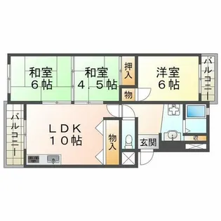 メゾン大津和【3階】の間取り