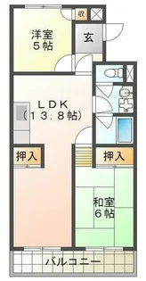 エクセラン今田【2階】の間取り