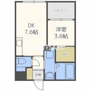 アリス・マナーガーデン谷町【304号室】の間取り