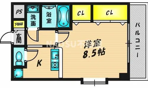 カーサエスパシオ【506号室】の間取り