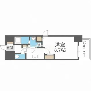 プランドール北浜【13階】の間取り