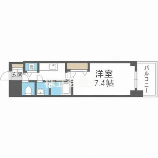 プランドール北浜【1121号室】の間取り