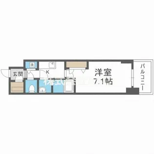 プランドール北浜【420号室】の間取り