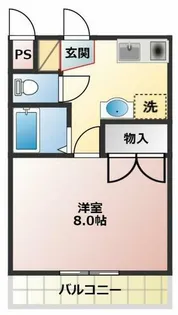 コア・クレマチス【201号室】の間取り