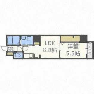 CIFI大阪天満【702号室】の間取り