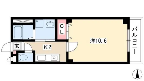 シームリー・ハウス【2階】の間取り